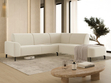 Ecksofa L-Form Rechts Regento Bouclé-Stoff Hellbeige