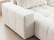 Ecksofa L-Form mit Schlaffunktion und Bettkasten Bresso Creme