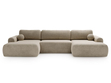 Wohnlandschaft mit Schlaffunktion und Bettkasten Savana Beige
