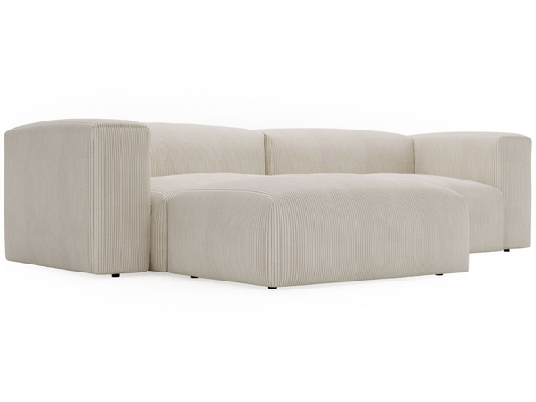 Ecksofa L-Form Links Moderne Cord Ecksofa Landi Beige