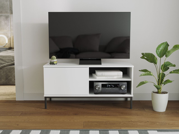 TV-Lowboard mit Türen 100 cm Soroko Weiß