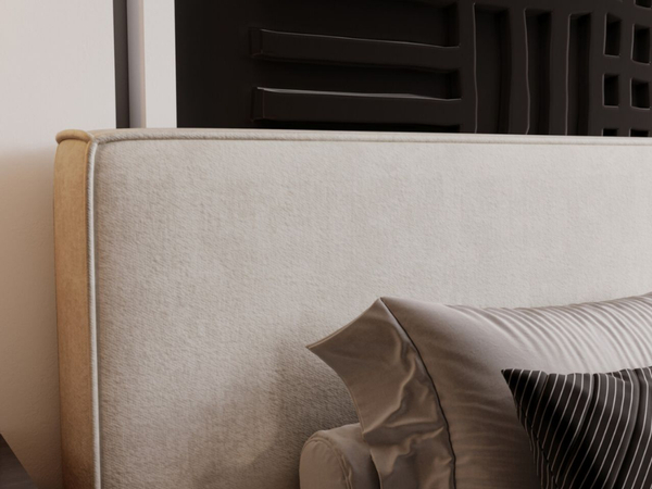 Polsterbett mit Bettkasten und Lattenrost 180x200 Monaco Beige