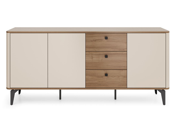 Kommode mit Türen und Schubladen, 180 cm, Arelis Kaschmir, Royal Nussbaum