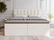 Boxspringbett mit Bettkasten 180x200 Mocca Beige