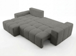 Ecksofa L-Form mit Schlaffunktion und Bettkasten Bresso Dunkelgrau