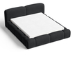 Polsterbett mit Bettkasten und Lattenrost 140x200 Aubi Schwarz