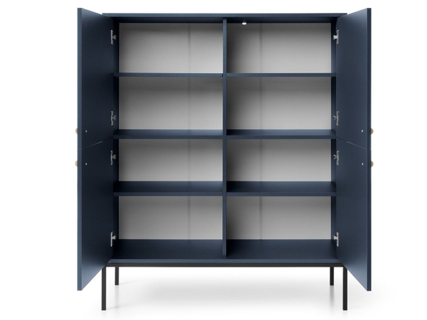 Türkommode mit Schwarz Metallbeinen Amor Marineblau