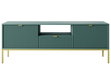 TV-Lowboard mit Schublade und Türen Amber Grün, Gold Frame