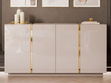 Viertürige Kommode 158 cm Glamour-Stil Lunelie Kaschmirglanz