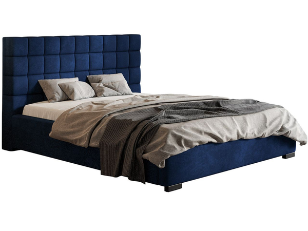 Polsterbett mit Bettkasten und Lattenrost 180x200 Terra Dunkelblau