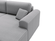 Ecksofa mit Schlaffunktion und Bettkasten Belvio rechts Hellgrau