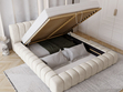 Polsterbett mit Bettkasten und Lattenrost 180x200 Italia Creme