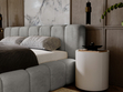 Polsterbett mit Bettkasten und Lattenrost 160x200 Ibiza Grau