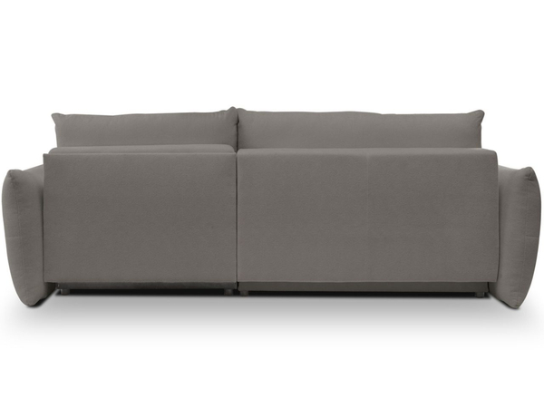 Ecksofa L-Form mit Schlaffunktion und Bettkasten Bene Dunkelgrau