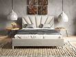 Polsterbett mit Lattenrost 180x200 Fuzi Beige