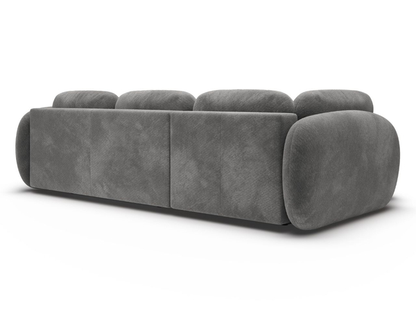 Ecksofa mit Schlaffunktion und Bettkasten Links Carino Grau