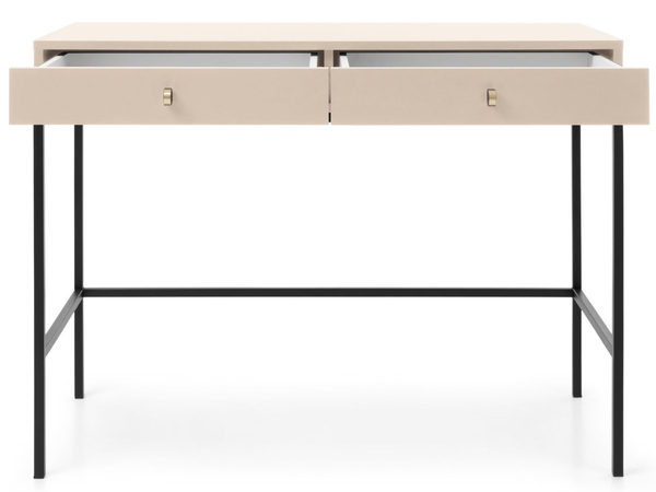 Schminktisch mit Schwarz Metallbeinen Amor Beige