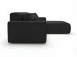 Ecksofa L-Form Rechts Nork Schwarz