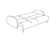 Schlafsofa mit Bettfunktion und Bettkasten Alta Hellbeige