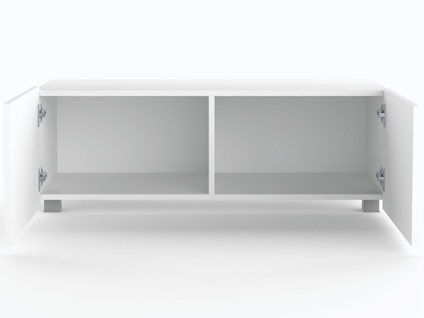 TV-Lowboard mit Türen 100 cm Kioto Weiß matt