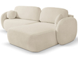 Ecksofa L-Form Rechts mit Schlaffunktion und Bettkasten Oreo Beige