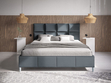 Polsterbett mit Lattenrost 120x200 Luxe Dunkelgrau