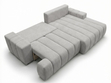 Ecksofa L-Form Rechts mit Schlaffunktion und Bettkasten Caleo Hellgrau