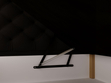 Boxspringbett mit Bettkasten 200x200 Bergamo Schwarz
