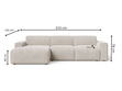 Ecksofa L-Form Links Lavia Beige
