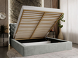 Polsterbett mit Bettkasten und Lattenrost 200x200 Apollo  Grau