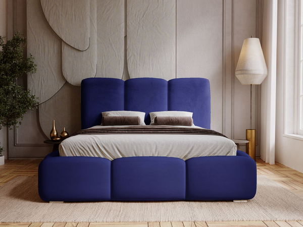 Polsterbett mit Bettkasten und Lattenrost 180x200 Bubble Blau