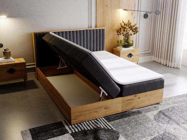 Boxspringbett mit Bettkasten 180x200 Forest Anthrazit