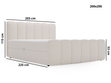 Boxspringbett mit Bettkasten 200x200 Bouclé-Stoff Cloud Braun
