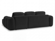 Ecksofa L-Form mit Schlaffunktion und Bettkasten Avelin Rechts Schwarz