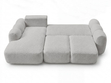 Ecksofa L-Form mit Schlaffunktion und Bettkasten Avelin Links Grau