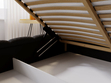Polsterbett mit Bettkasten und Lattenrost 140x200 Cloud Bouclé-Stoff Schwarz