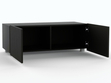 TV-Lowboard mit Türen 100 cm Kioto Schwarz matt