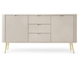 Kommode mit Türen und Schubladen Viva Beige auf Golden Beinen