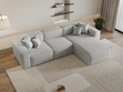 Ecksofa L-Form Rechts Arizona Hellgrau