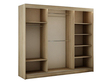 Schiebetürenschrank mit Spiegel 250 cm mit LED-Beleuchtung Portel Eiche Sonoma