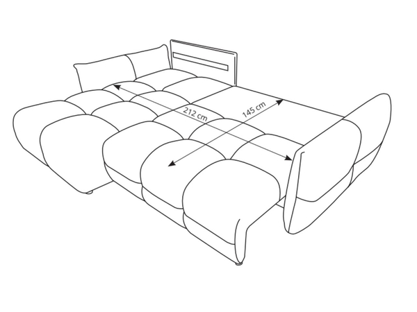 Ecksofa L-Form mit Schlaffunktion und Bettkasten Bene Dunkelgrau