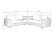Ecksofa L-Form Rechts mit Schlaffunktion und Bettkasten Limon Rot