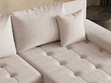 Ecksofa L-Form mit Schlaffunktion und Bettkasten Sonia Beige