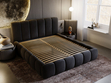 Polsterbett Ohne Bettkasten mit Lattenrost 160x200 Cloud Anthrazit