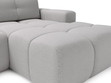 Ecksofa L-Form Rechts mit Schlaffunktion und Bettkasten Montero Grau