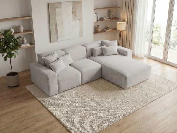 Ecksofa L-Form Rechts Moderne Ecksofa Leni Grau