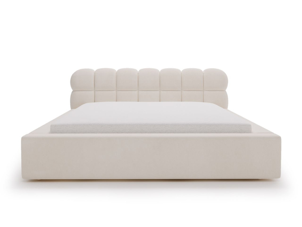 Polsterbett mit Bettkasten und Lattenrost 180x200 Plaza Creme
