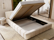 Polsterbett mit Bettkasten und Lattenrost 160x200 Split Creme