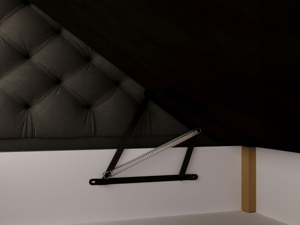 Boxspringbett mit Bettkasten 180x200 Bergamo Dunkelgrau