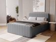 Boxspringbett mit Bettkasten 180x200 Osteno Dunkelgrau